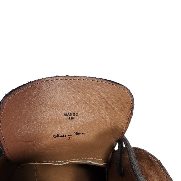 Donald J Pliner Suede Wedge Ankle Boot Booties sz 9 Women Makko Brown Leather - Picture 12 of 14